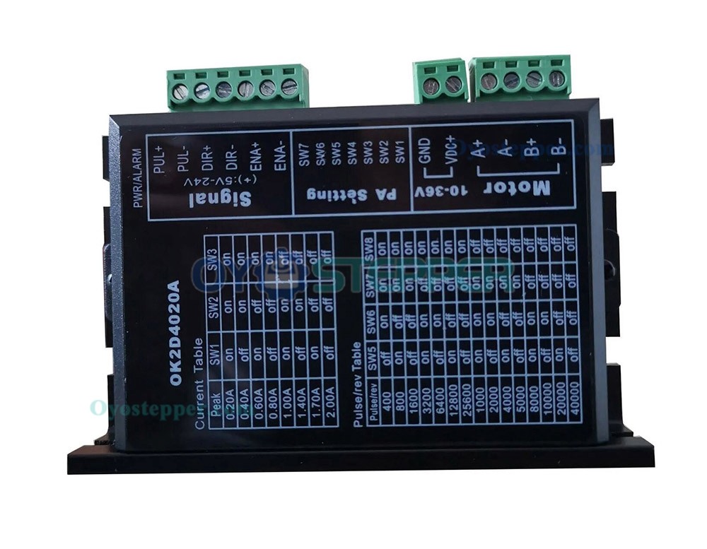 Digital Stepper Driver 0.2-2A 5-24 VDC for NEMA 8, NEMA 11, NEMA16,  NEMA23 Stepper Motor